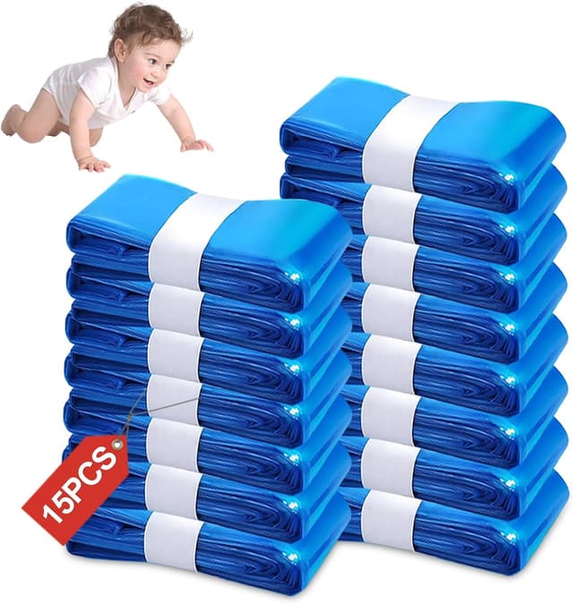Detalle de vacvad 15 Pack Nappy Bin Refill Disposal Bags (4.5m) – nappy disposal liners for most nappy bins