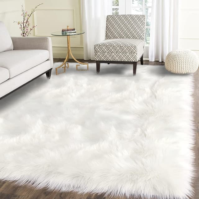Detalle 2 de Latepis Area Rugs 6x9 Faux Fur Sheepskin Rug