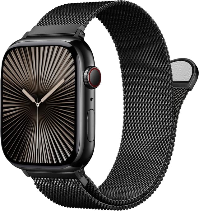 Detalle de ORRLBB Magnetic Clasp Metal Strap for Apple Watch (Series 11–1, Ultra SE, 49–38mm) – Patented adjustable bands