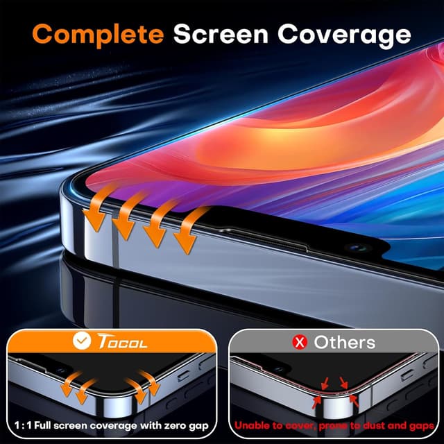 Thumbnail 4 de TOCOL iPhone 13 Pro 6.1 Privacy Screen Protector
