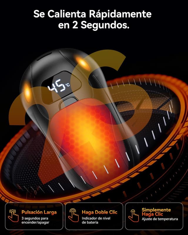 Detalle 1 de Namouk Calentador de Manos Recargable 2 en 1 🖐