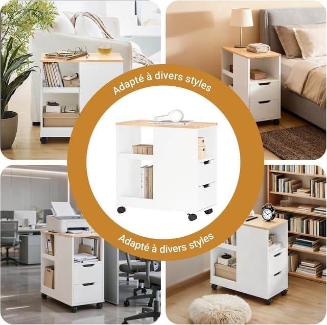 Thumbnail 6 de SoBuy Meuble Imprimante Mobile avec roulettes