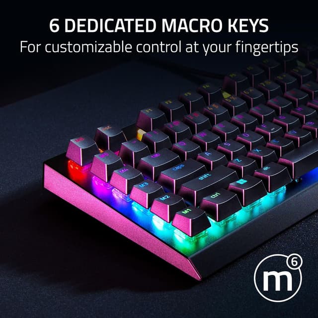 Detalle de Razer BlackWidow V4 X Yellow Switches mechanical keyboard