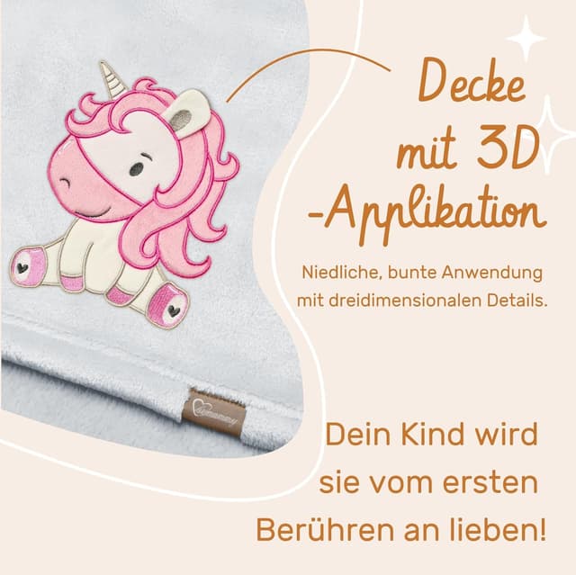 Thumbnail 4 de Be Mammy Manta Caliente Infantil Gris Claro Unicornio🦄