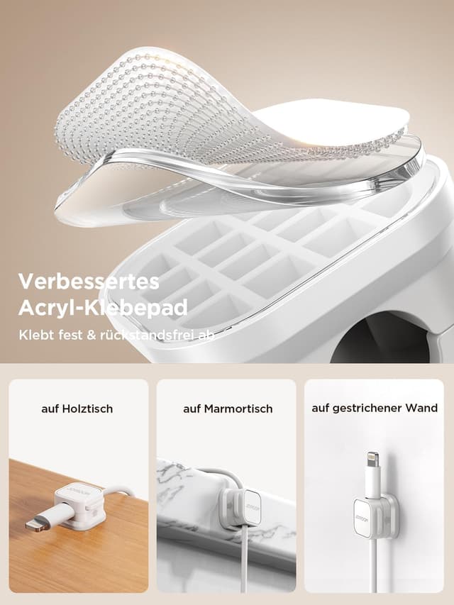 Detalle 2 de JOYROOM 6er Kabelhalter Kabelclips 7,5 mm 🔌