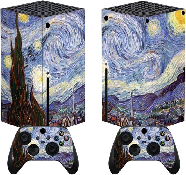 Detalle de playvital The Starry Night Custom Vinyl Skins for Xbox Series X & Controller