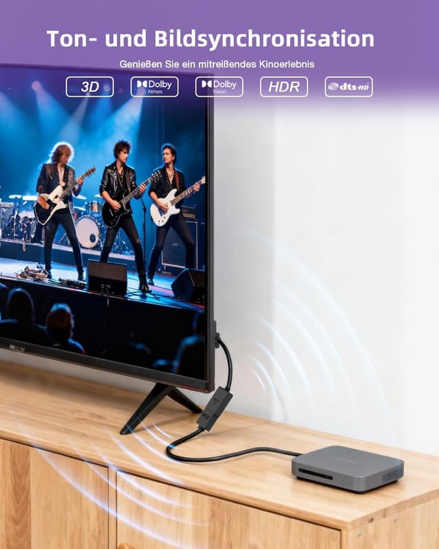 Detalle 2 de HDMI 2.0 Verlängerungskabel 2er Set 14 cm