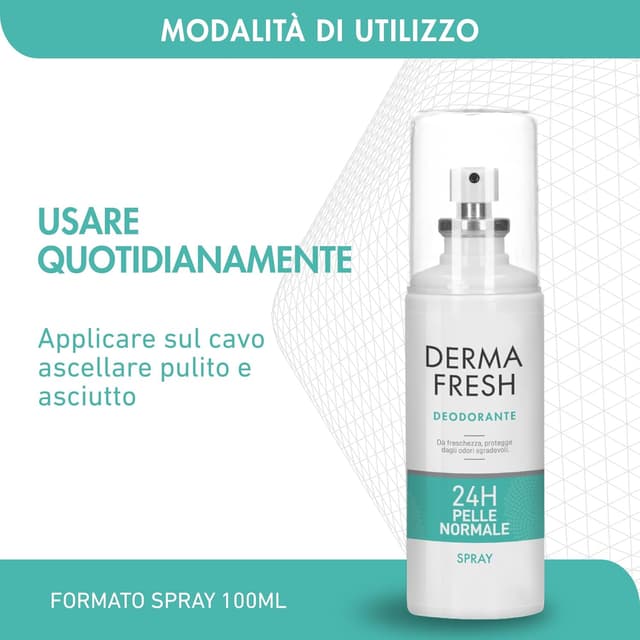 Detalle de Dermafresh Deodorante Spray Efficace 24h per pelle normale, 100 ml