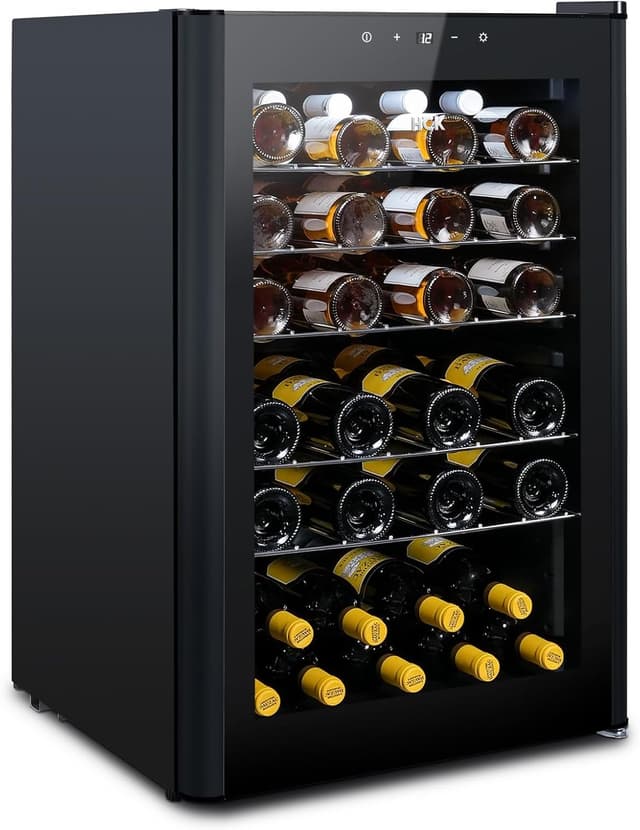 Detalle de HCK Vinoteca 48 botellas, 115 L, 4–22 °C 🍷