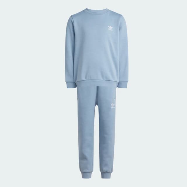 Thumbnail 3 de Adidas Conjunto bebé Azul sudadera cuello redondo y pantalón