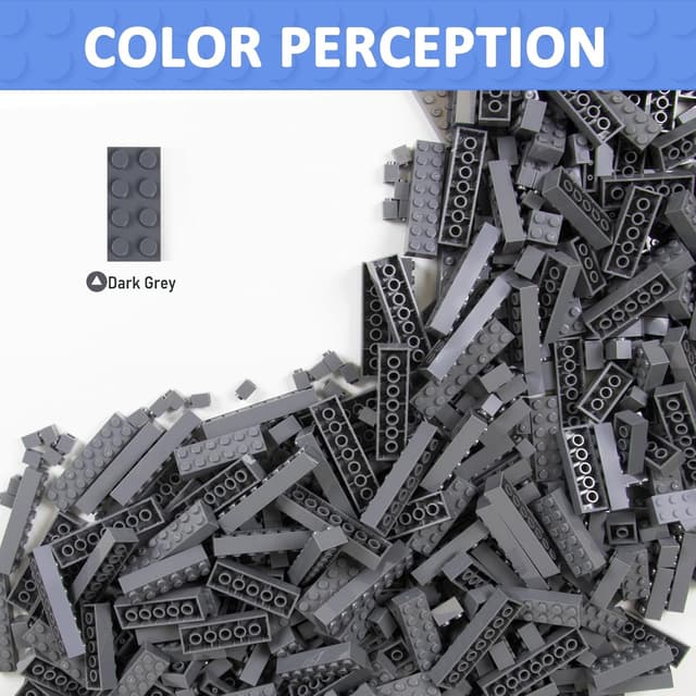 Detalle de Cabeeskii 560 Classic Bausteine Set (Dunkelgrau) – Nachfüllpack mit 7 Größen und 560 Teilen