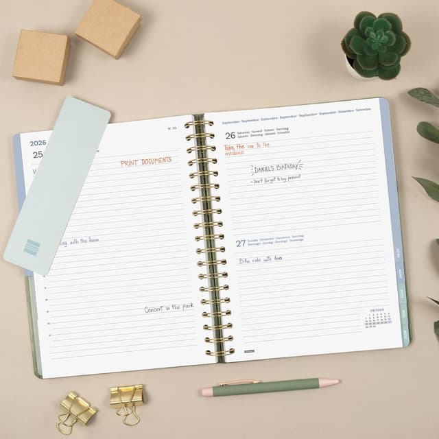 Detalle 2 de Finocam Agenda 2026 1 Jour par page