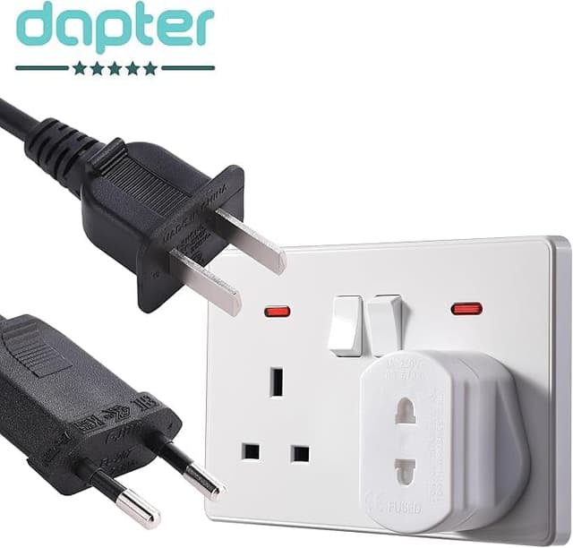 Thumbnail 6 de DAPTER 1 Pack White 1A fused shaver adapter plug 🔌