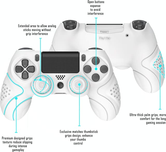 Detalle de PlayVital Guardian Edition silicone case for PS4