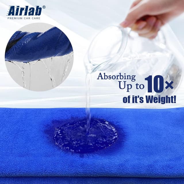 Detalle de Airlab Microfibre Cloth XXL 90x60cm (Dual-Sided) – 500GSM drying and detailing towel