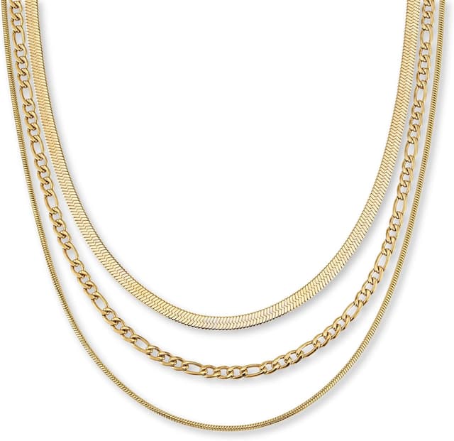 Detalle de Colliers superposés 3 pièces acier inoxydable 38–46 cm