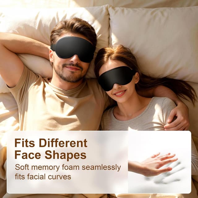 Detalle de Gritin blackout sleep mask 3D zero pressure