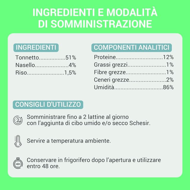 Detalle 2 de Schesir Filets de thon avec merlu en gelĂ©e, 12 enveloppes de 70 g đ€