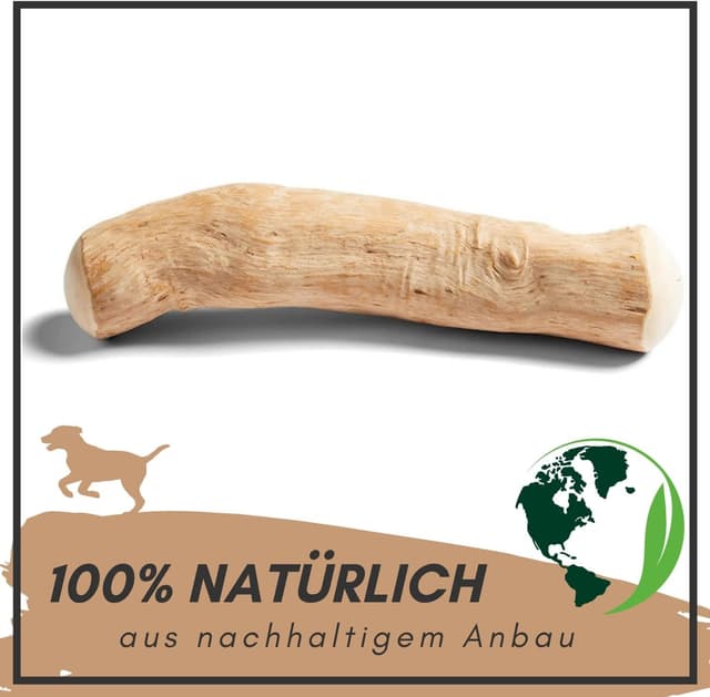 Detalle de Supravit Natürlicher Kauknochen aus Kaffeeholz für Hunde L (Kaustab / Kaffeeholz-Kauspielzeug)