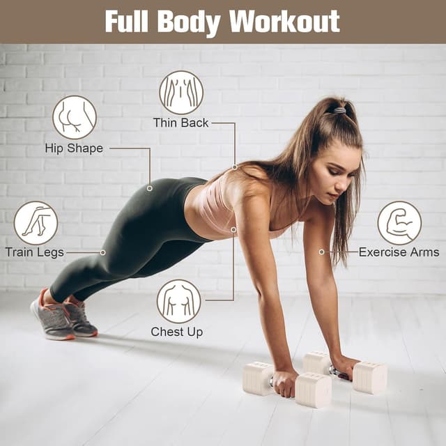 Thumbnail 4 de Hezeyferg Adjustable Dumbbells 22 lbs