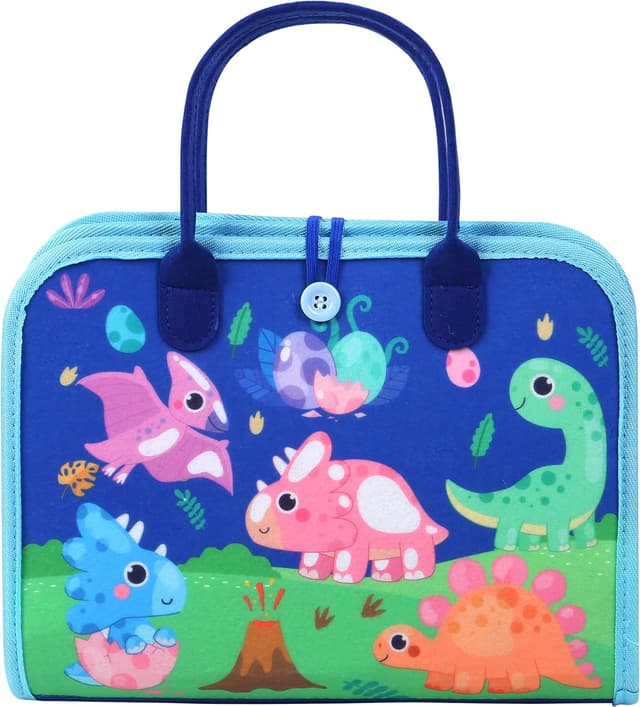 Detalle 2 de TINIFO Busy Board Giochi Montessori in feltro blu (1 anno) – libro sensoriale interattivo portatile