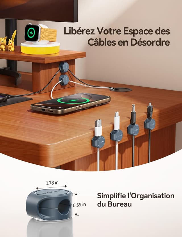 Thumbnail 5 de FLYLEAD Clips câble en silicone 8 pièces