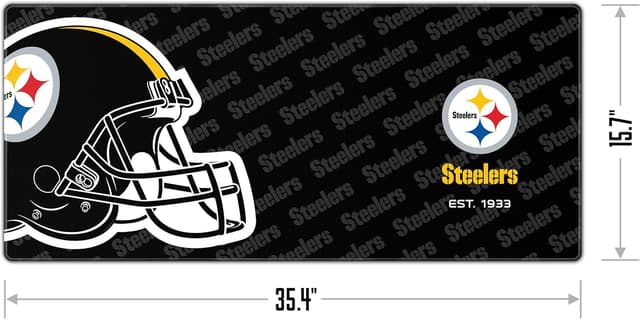 Detalle de YouTheFan NFL Logo Series Deskpad (Official Team Colors & Non-Slip Backing)