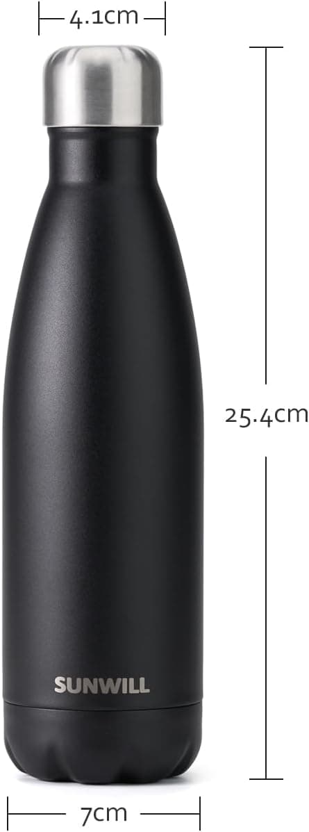Detalle 2 de SUNWILL Metal Water Bottle 500ml insulated bottle 🚰