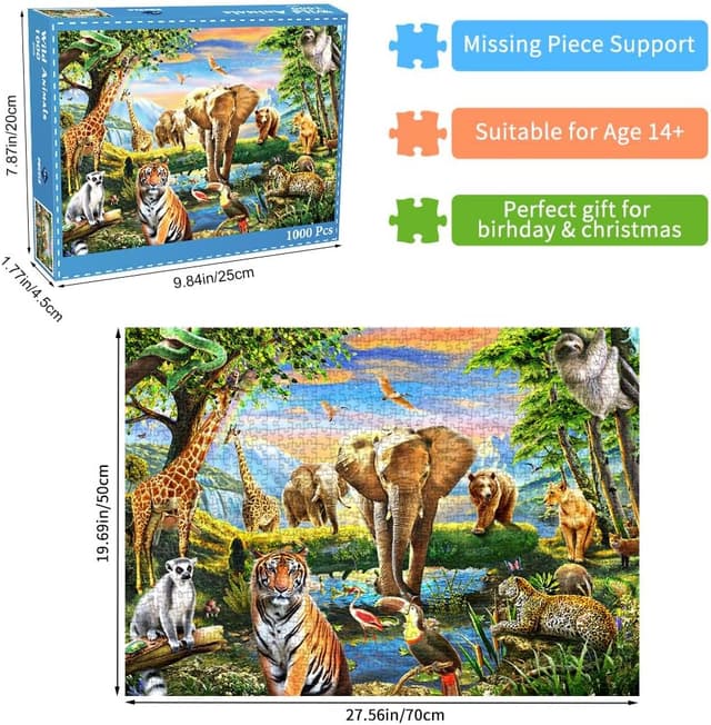 Thumbnail 3 de Jigsaw Puzzles 1000 Pieces Safari World