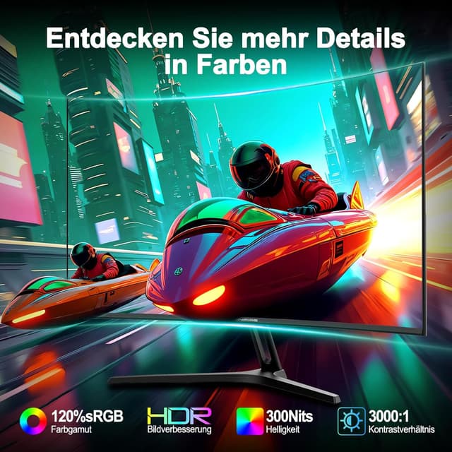 Detalle 2 de Minifire MFG27C1 27" Curved Gaming-Monitor, 200 Hz