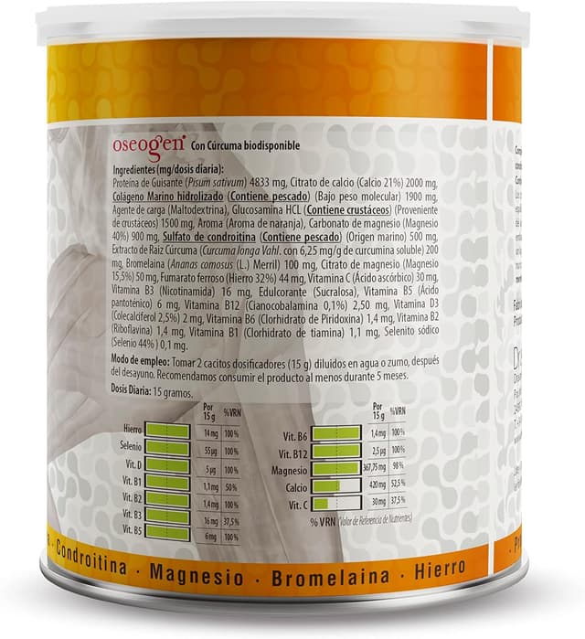Thumbnail 2 de Drasanvi OSEOGEN Colágeno Marino Hidrolizado 🍊 300g, Huesos y Articulaciones