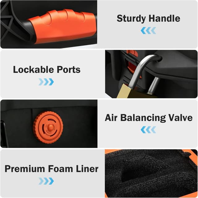 Detalle de MONOJOY IP67 Waterproof Hard Carrying Case for Starlink Mini (with Foam Insert)