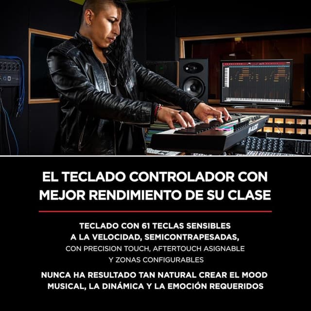 Detalle 2 de M-Audio Oxygen Pro 61 controlador MIDI 🎹