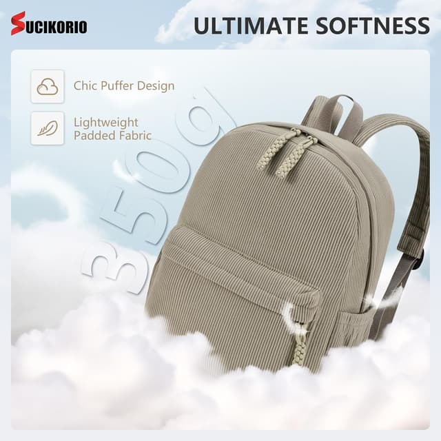 Detalle 2 de SUCIKORIO zaino da viaggio 40x30x10 impermeabile con porta PC fino a 15,6