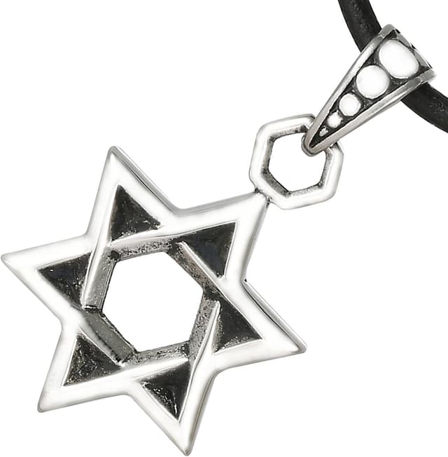 Detalle 2 de DonDon Collana Uomo Stella di David Acciaio