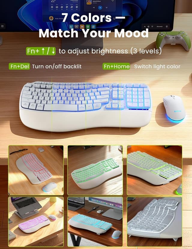 Detalle de SABlute Wireless Keyboard 2.4G Combo