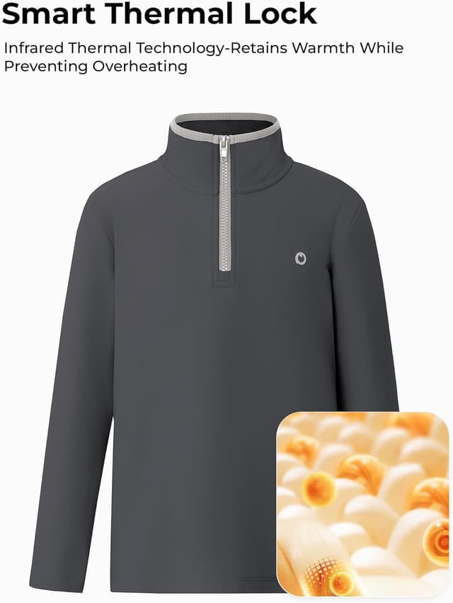 Thumbnail 2 de PATPAT Felpa sportiva ragazzo con mezza cerniera e fori per pollice