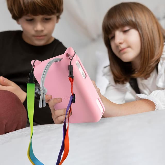 Detalle 2 de Wetry Silikon-Schutzhülle für FABA+ interaktiven Geschichtenerzähler (Rosa) – nur Hülle mit Schlüsselband