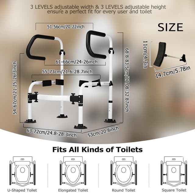 Thumbnail 1 de NJUN Toilet Frame 350 lb Capacity