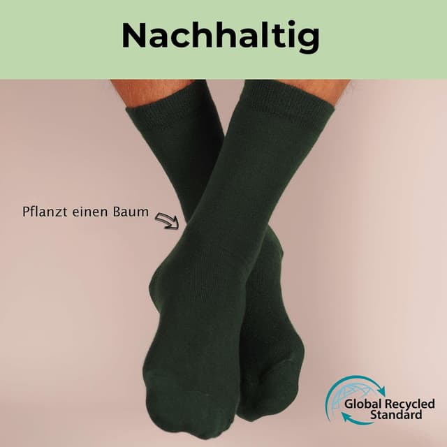 Detalle de Socks For Plants Bambussocken (4er-Pack) – Anti-Schweiß Sportsocken für Damen & Herren, Größe 35–46