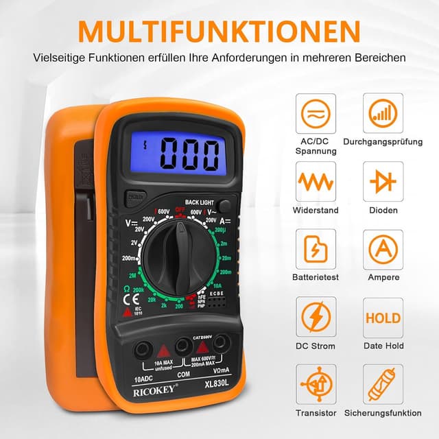 Detalle 2 de Digitalmultimeter 2,7" LCD 🛠
