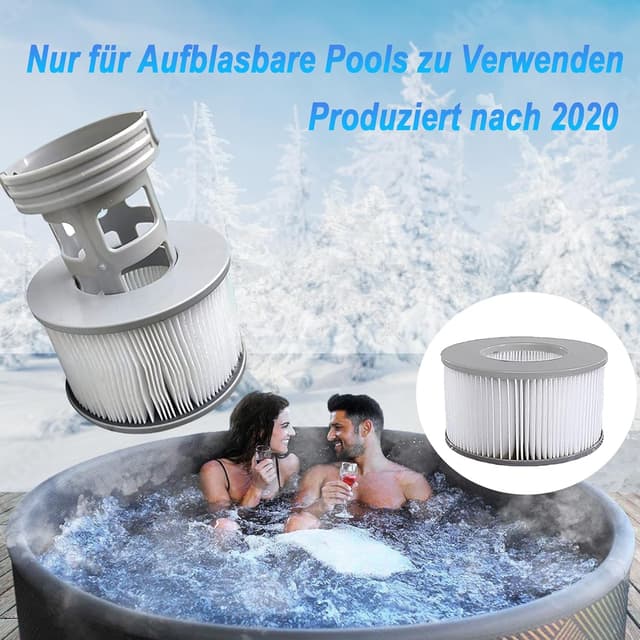 Detalle de KGC Ersatz-Filterkartuschen für Whirlpool MSpa (ab 2020) – 6 Stück, kompatibel mit MSpa Filtermodellen