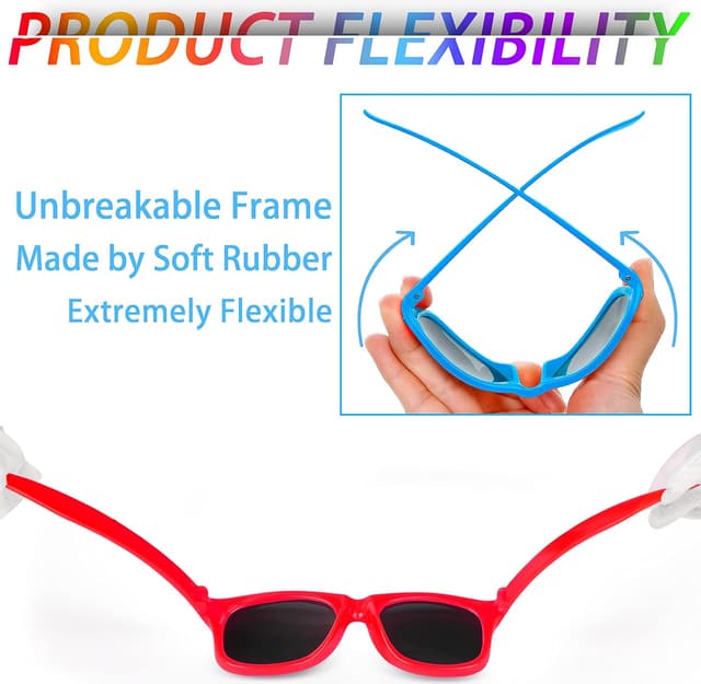 Detalle 2 de INNOCHEER Kids Party Sunglasses (24-Pack) with UV400 Protection in Neon Assorted Colors