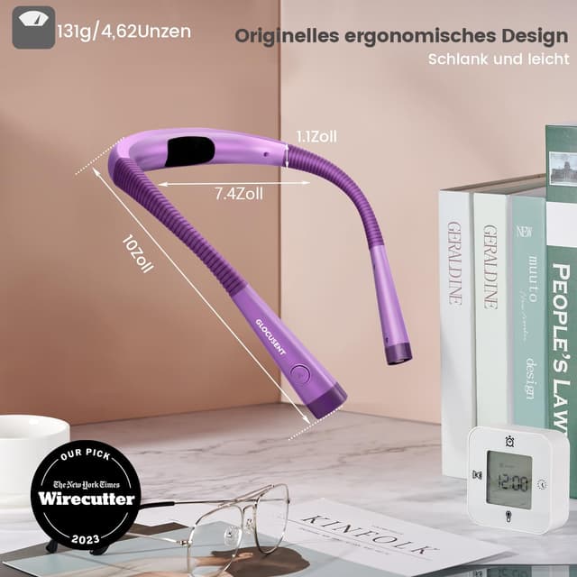 Thumbnail 6 de Glocusent Leselampe Hals 80 Stunden