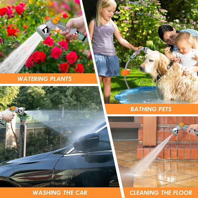 Thumbnail 6 de Bietor Retractable Garden Hose Reel 38m + 2m (Wall Mounted) with Auto Rewind, Auto Lock and 10-Mode Nozzle