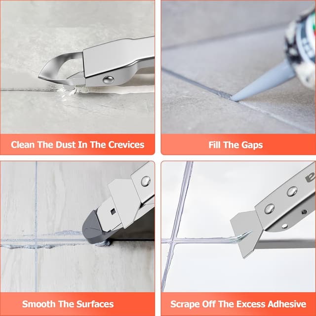 Thumbnail 5 de Stainless 4 in 1 caulking tool set