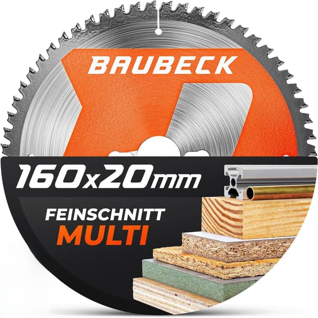 Imagen de BAUBECK Lame de scie 160 mm 60T coupe fine en OfertitasTOP