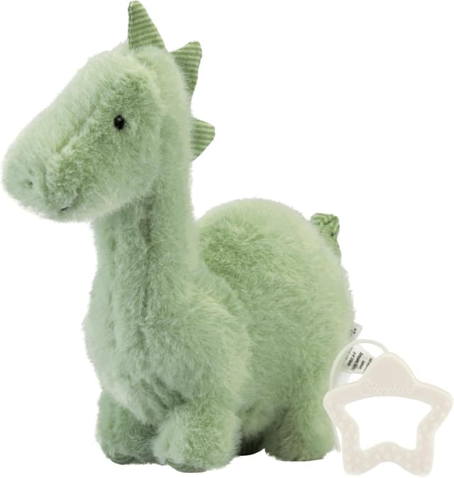 Detalle de Sterntaler Spieluhr M Dino Rexi – waschbares Baby-Kuscheltier mit herausnehmbarer Spieluhr, pudergrün