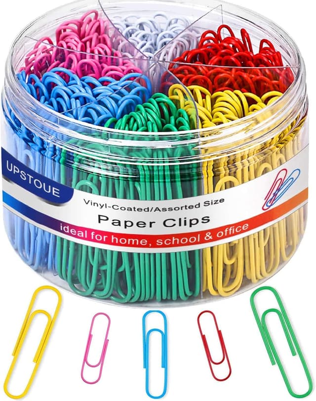 Detalle de Vinaco Coloured Paper Clips 400 Pack 33mm & 50mm