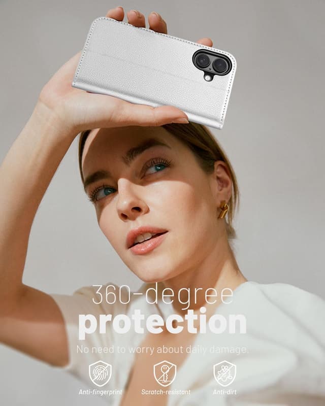 Thumbnail 6 de OCASE Hülle für iPhone 17 5G mit Kartenfach, Magnet & Standfunktion (silber)